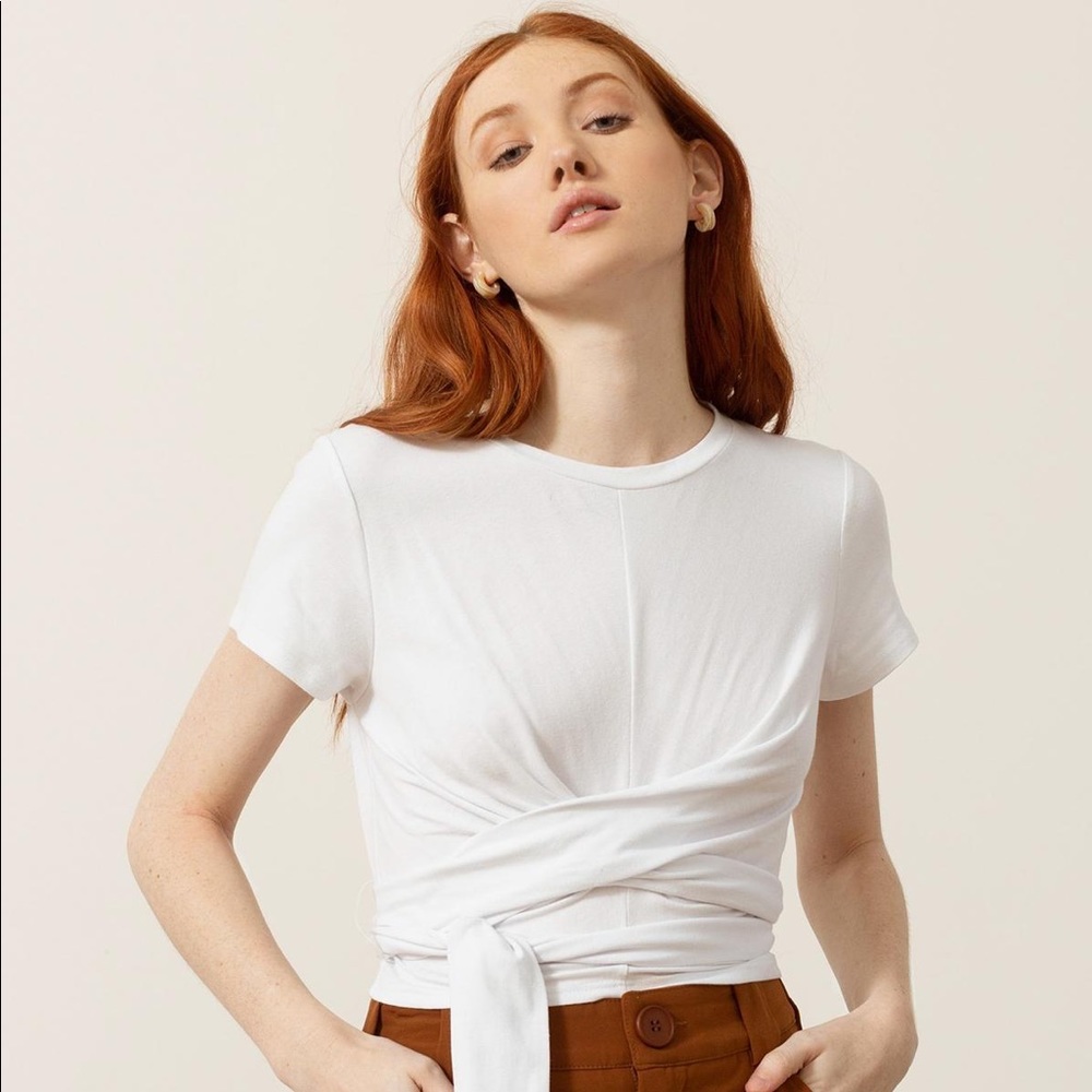 Modern Citizen Reese short sleeve tie/wrap tee